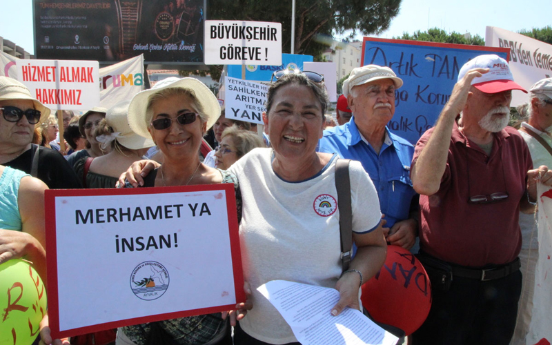 Ayvalık'ta 'atık su arıtma tesisi' protestosu