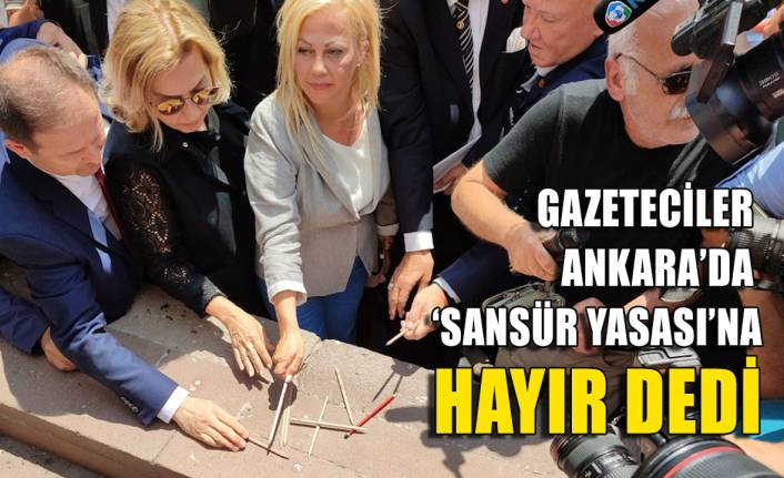 Gazeteciler Ankara'da kalem bıraktı: Basın kanunu ama içinde basın yok!