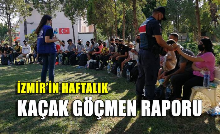 İzmir'in haftalık kaçak göçmen raporu!