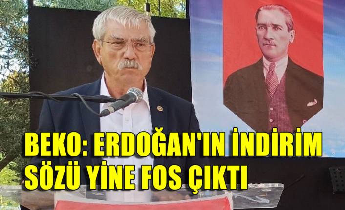 Beko: Erdoğan'ın indirim sözü yine fos çıktı